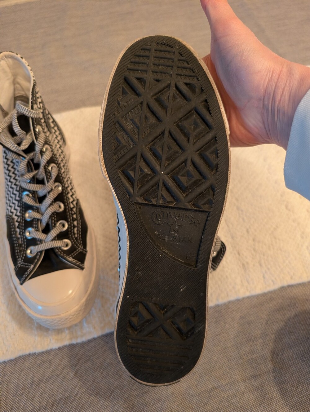 CONVERSE CHUCK TAYLOR ALL STAR CHEVRON HIGH TOP SNEAKERS￼ - Picture 3 of 6